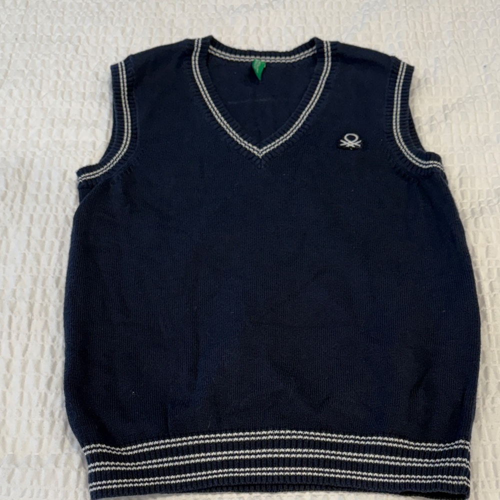 United Colors of Benetton Kids Navy Sweater Vest